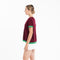 T-shirt col rond ultrafin cachemire et laine rouge bordeaux/ vert femme - KELLY 1-col rond femme-Studio Cashmere8-S-M-SC8-01010-rouge bordeaux/vert-Urbanheer