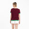 T-shirt col rond ultrafin cachemire et laine rouge bordeaux/ vert femme - KELLY 1-col rond femme-Studio Cashmere8-S-M-SC8-01010-rouge bordeaux/vert-Urbanheer