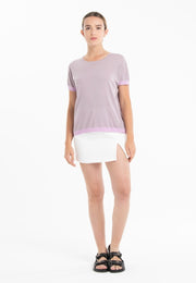 T-shirt col rond ultrafin cachemire et laine violet/ lavande femme - KELLY 1-col rond femme-Studio Cashmere8-S-M-SC8-01015-violet/lavande-Urbanheer