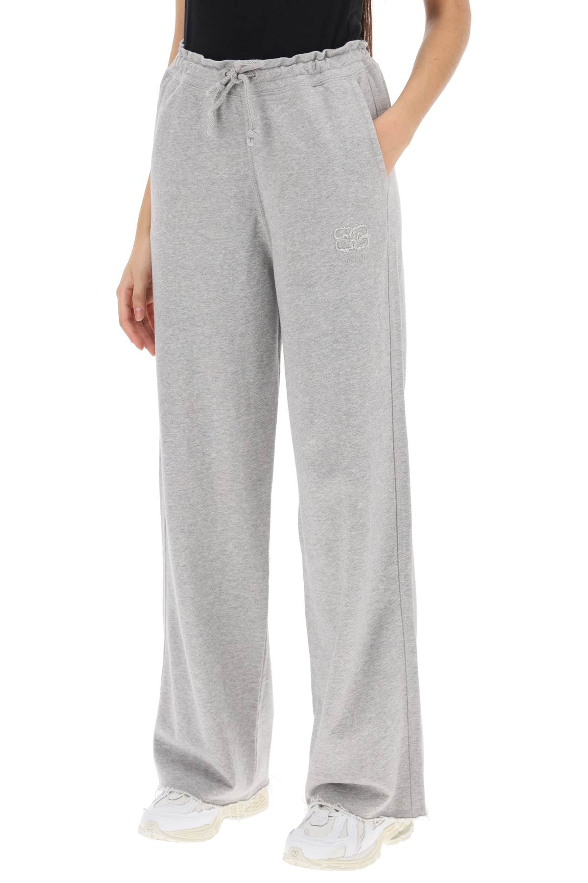 Ganni Wide Leg Joggers-Joggers-GANNI-Grey-XS-Urbanheer