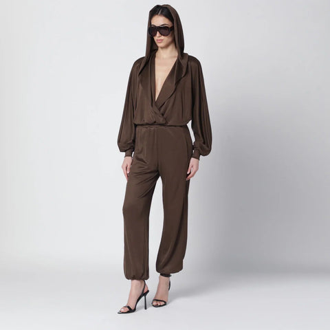 THE ANDAMANE Grace knit set in Chocolate