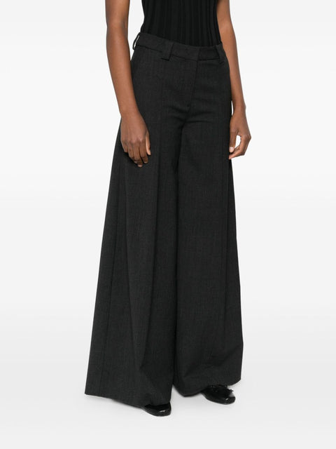 THE LATEST Thelatest Alma wool blend wide-leg trousers