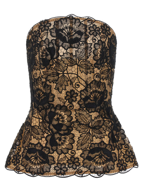 Elie Saab Guipure Lace Corset