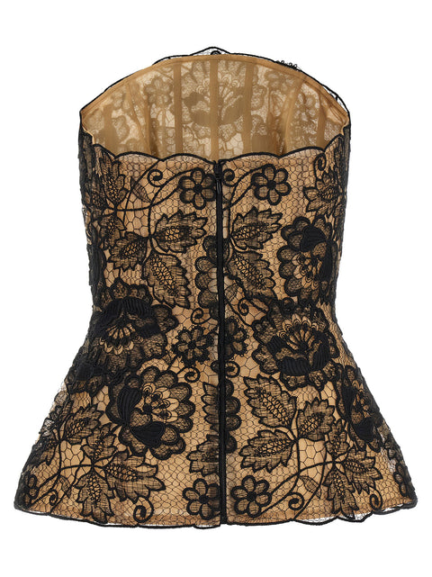 Elie Saab Guipure Lace Corset