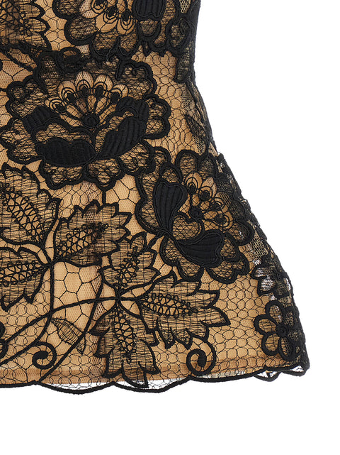 Elie Saab Guipure Lace Corset