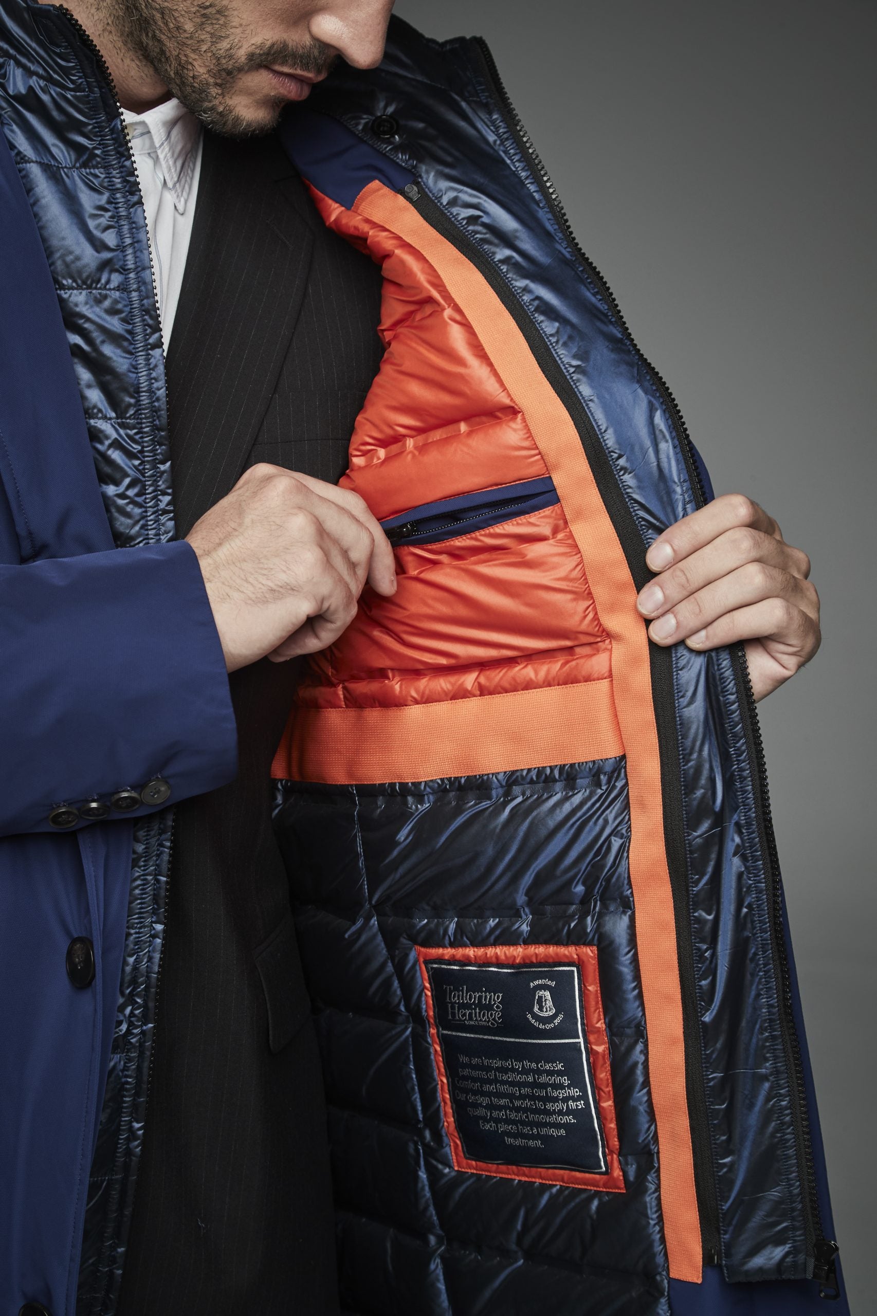 Men Semi-fitted cut parka TRAVELLER Navy-Parka-Henry Arroway-S-Navy-Urbanheer