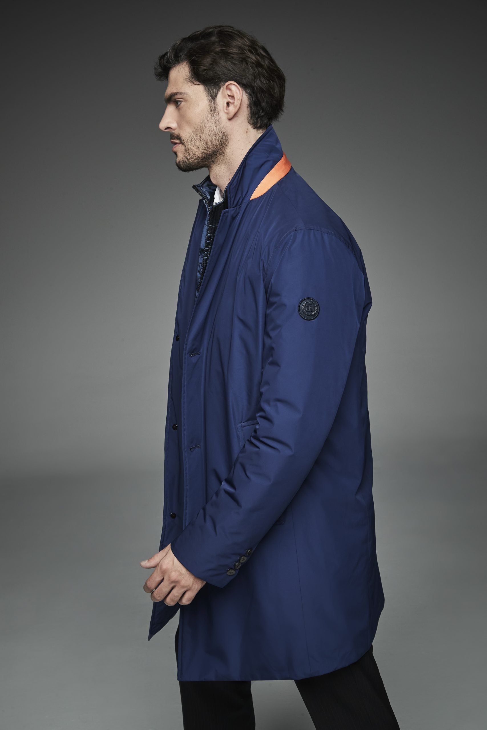 Men Semi-fitted cut parka TRAVELLER Navy-Parka-Henry Arroway-S-Navy-Urbanheer