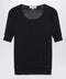 LEMAIRE Midnight blue trompe-l'oeil top in viscose and silk
