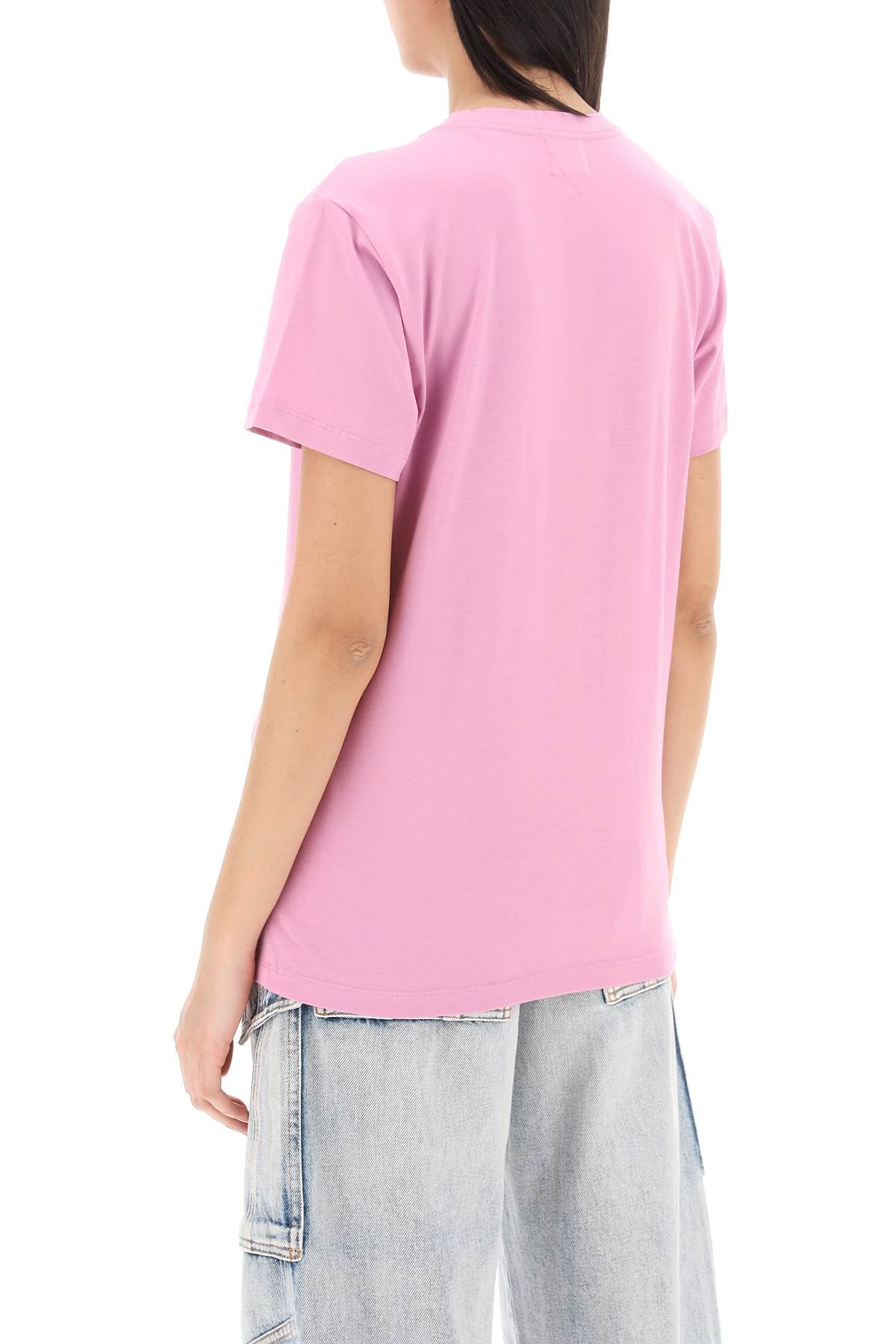 Isabel Marant Etoile Aby Regular Fit T-Shirt Pink-T-Shirt-Marant ETOILE-XS-Urbanheer