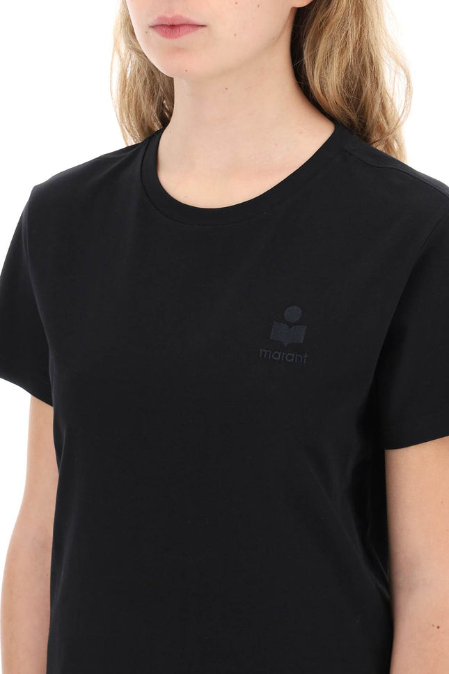 Isabel Marant Etoile Aby Regular Fit T-Shirt Black-T-Shirt-Marant ETOILE-Urbanheer