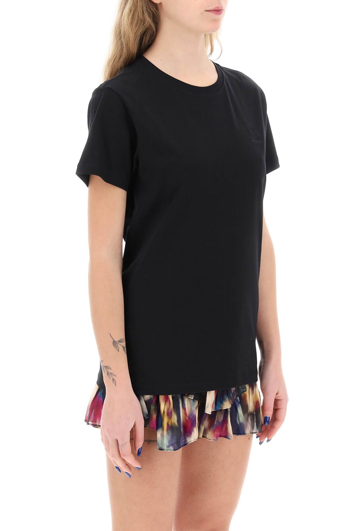 Isabel Marant Etoile Aby Regular Fit T-Shirt Black-T-Shirt-Marant ETOILE-XS-Urbanheer