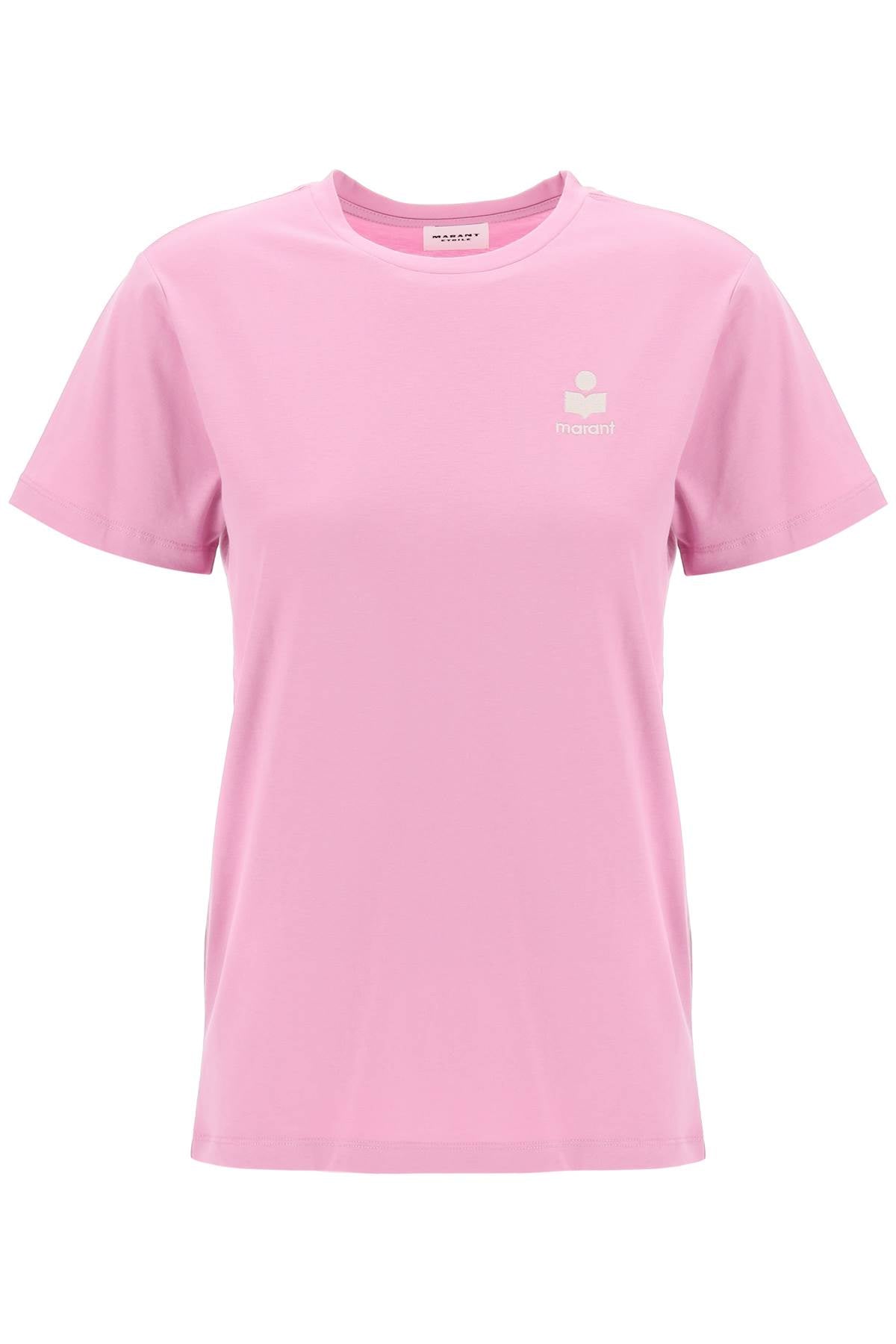 Isabel Marant Etoile Aby Regular Fit T-Shirt Pink-T-Shirt-Marant ETOILE-XS-Urbanheer
