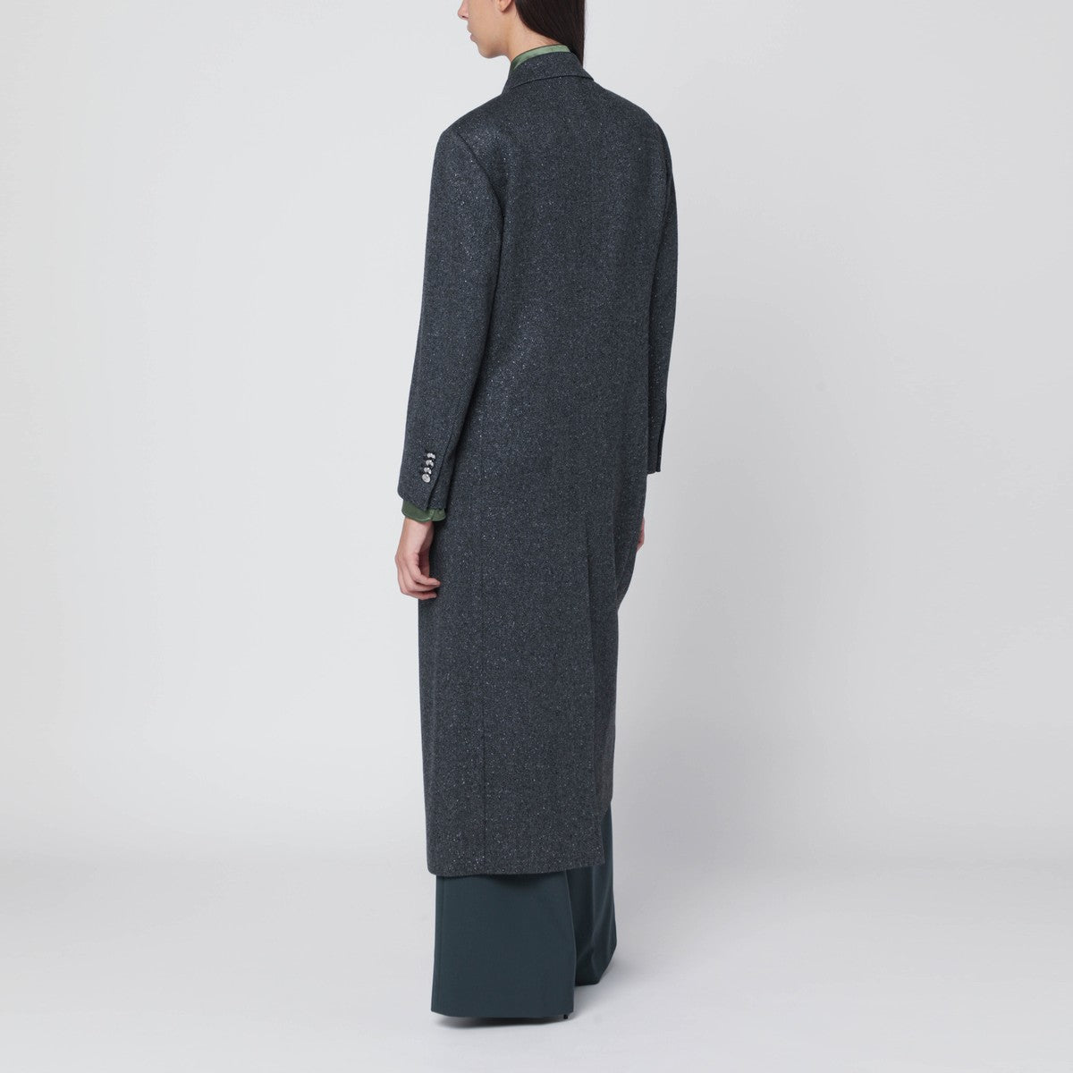 Tagliatore Black houndstooth double-breasted coat