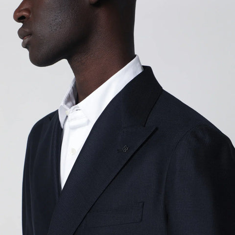 Tagliatore Blue wool double-breasted jacket