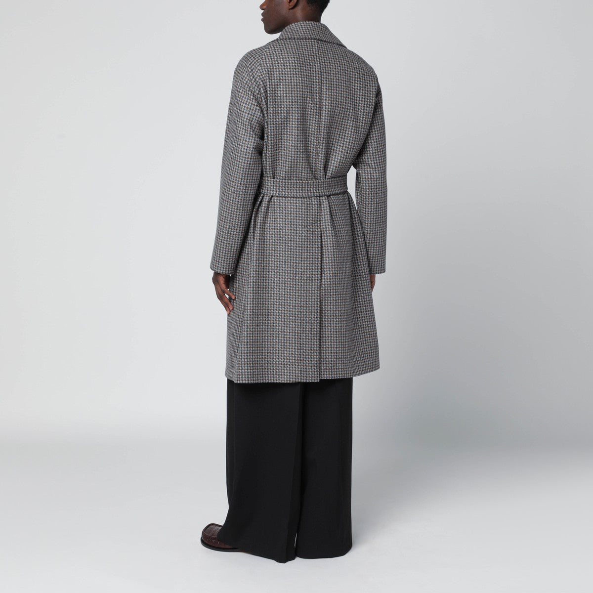 Tagliatore Houndstooth belt coat