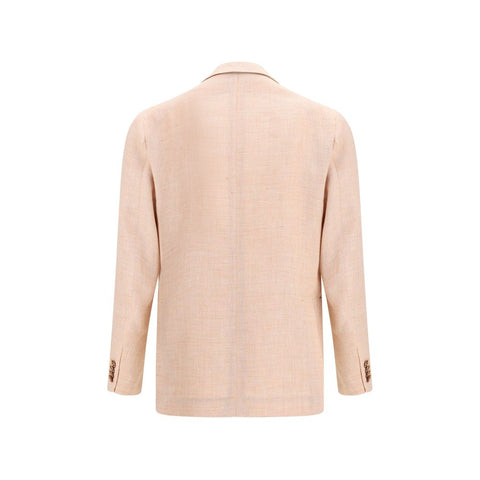 Tagliatore Orange Fleece Wool Clothing