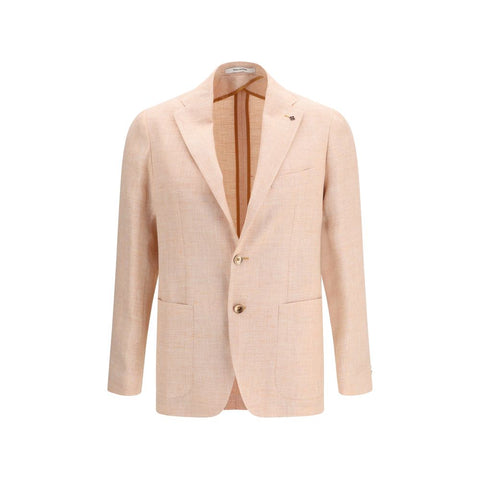 Tagliatore Orange Fleece Wool Clothing