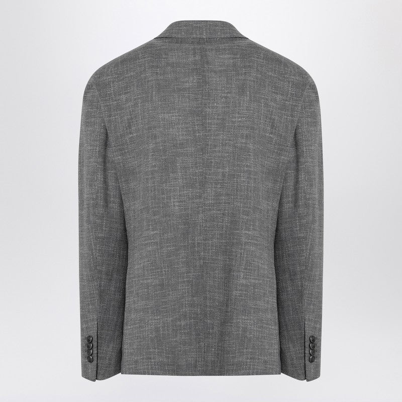 Tagliatore Single-breasted grey jacket in wool blend-Jackets-Tagliatore-50-Urbanheer