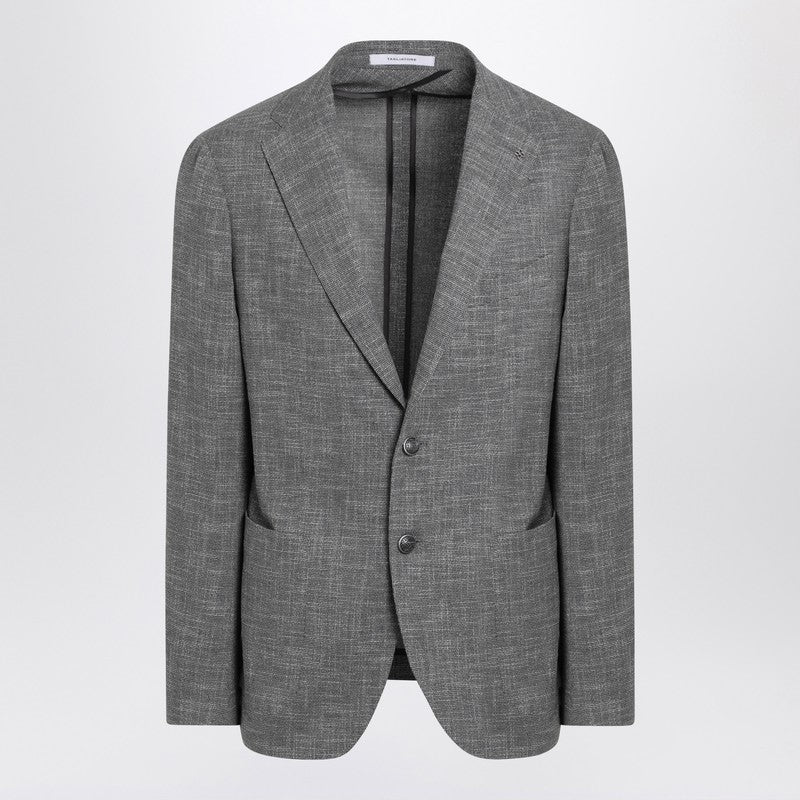 Tagliatore Single-breasted grey jacket in wool blend-Jackets-Tagliatore-50-Urbanheer
