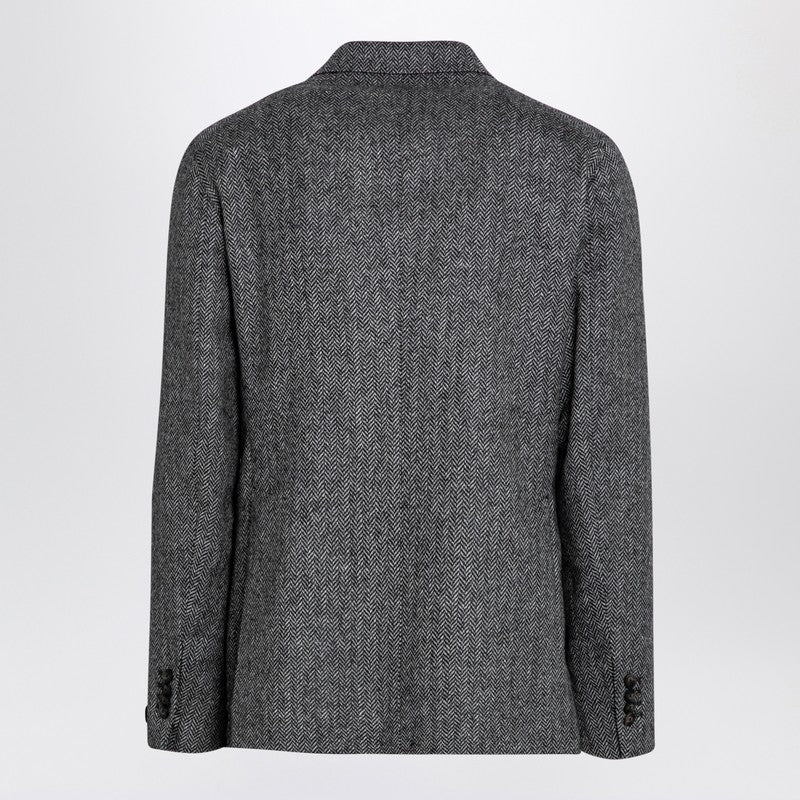 Tagliatore Single-breasted wool herringbone jacket