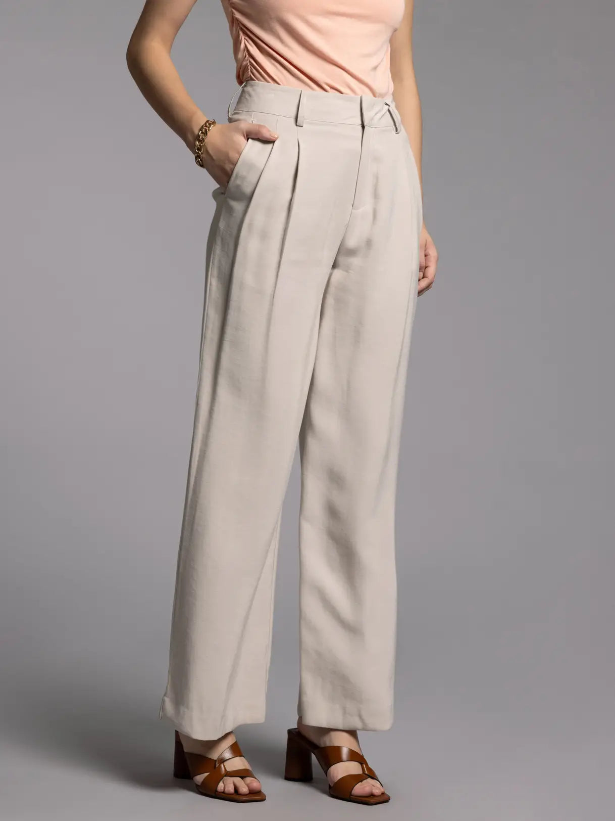 Tailored Wide Leg Pants