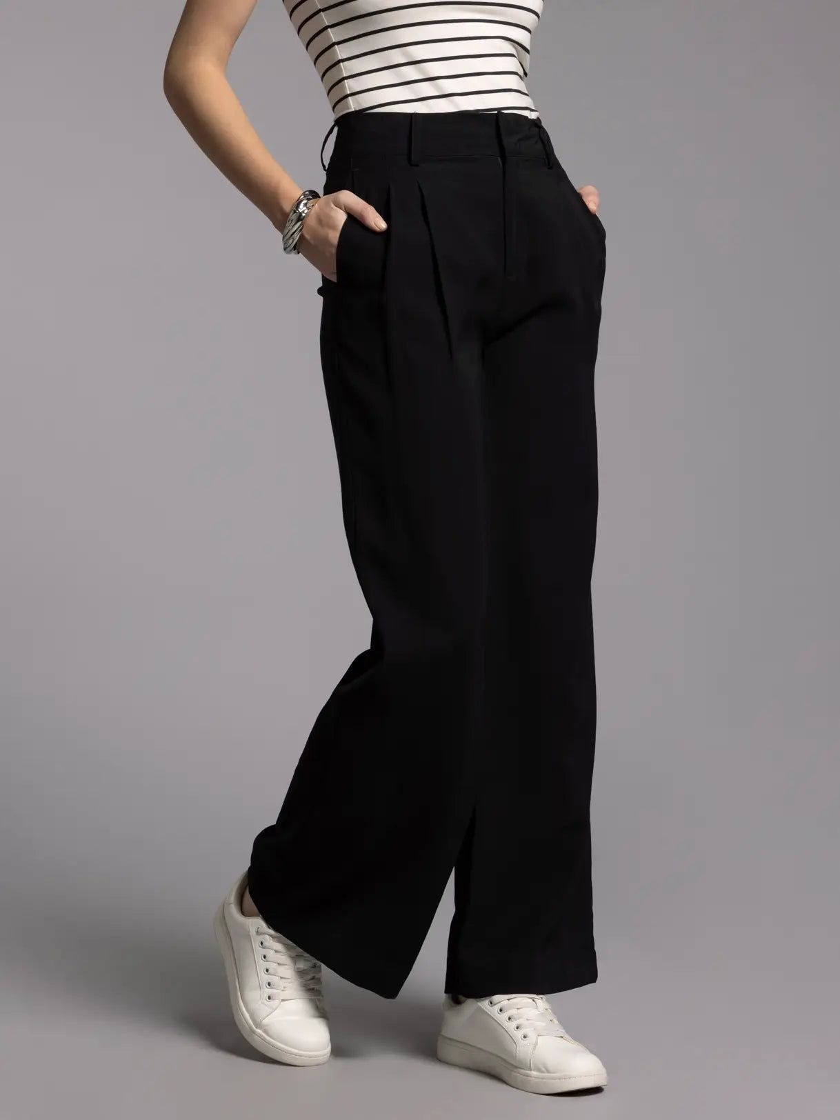 Tailored Wide Leg Pants