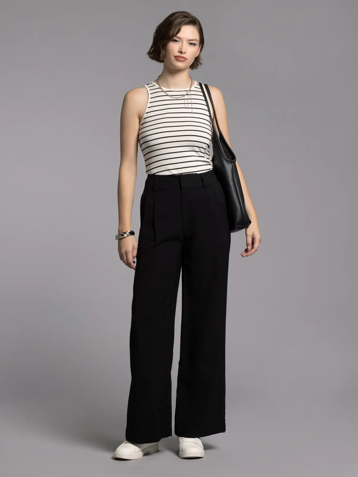 Tailored Wide Leg Pants