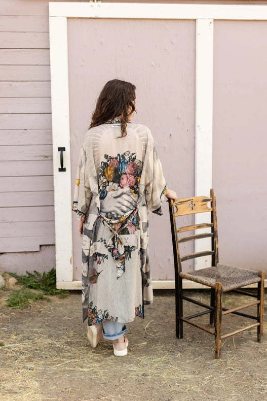 Take My Hand Bamboo Boho Kimono Duster Robe-Kimono-Market of Stars-length 118cm width 78 cm.-Urbanheer