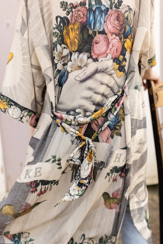 Take My Hand Bamboo Boho Kimono Duster Robe-Kimono-Market of Stars-length 118cm width 78 cm.-Urbanheer