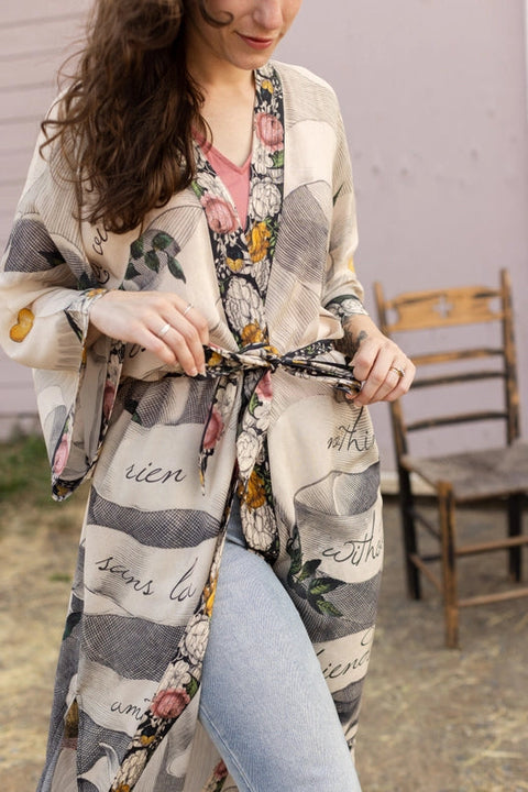 Take My Hand Bamboo Boho Kimono Duster Robe-Kimono-Market of Stars-length 118cm width 78 cm.-Urbanheer