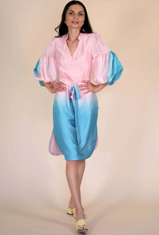 Tangier Ombre Midi Dress-Dress-Sandhya Garg-XS-Urbanheer