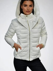 Tania slim-fit puffer jacket-Puffer Jacket-Ciao Milano-S-ANITQUE WHITE-Urbanheer