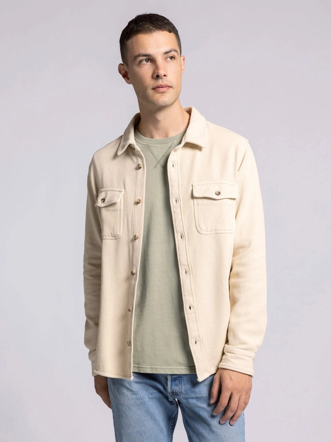 Tate Jacket - Cotton Button Front Layer OYSTER GREY-Jacket-Thread & Supply (Mens)-M-Urbanheer