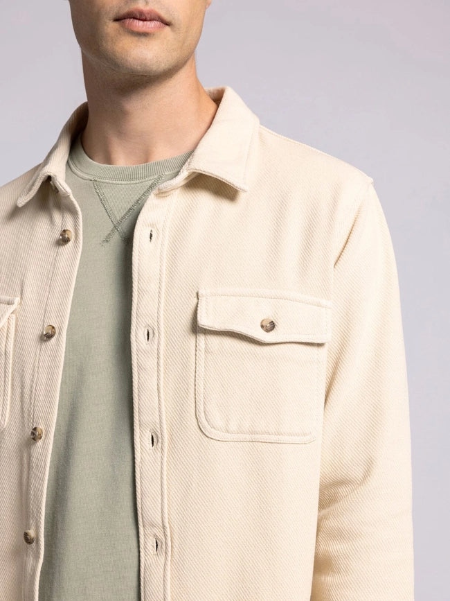 Tate Jacket - Cotton Button Front Layer OYSTER GREY-Jacket-Thread & Supply (Mens)-M-Urbanheer
