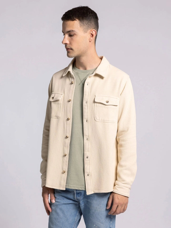 Tate Jacket - Cotton Button Front Layer OYSTER GREY-Jacket-Thread & Supply (Mens)-M-Urbanheer