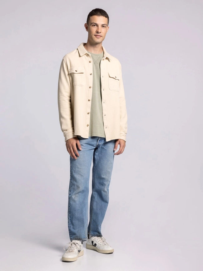 Tate Jacket - Cotton Button Front Layer OYSTER GREY-Jacket-Thread & Supply (Mens)-M-Urbanheer