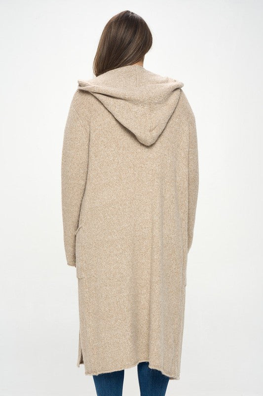 Taupe Knit Open Front Cardigan Sweater-New Arrival-Reneecollection-1X-TAUPE-Urbanheer