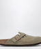 Taupe suede Boston clogs by Birkenstock