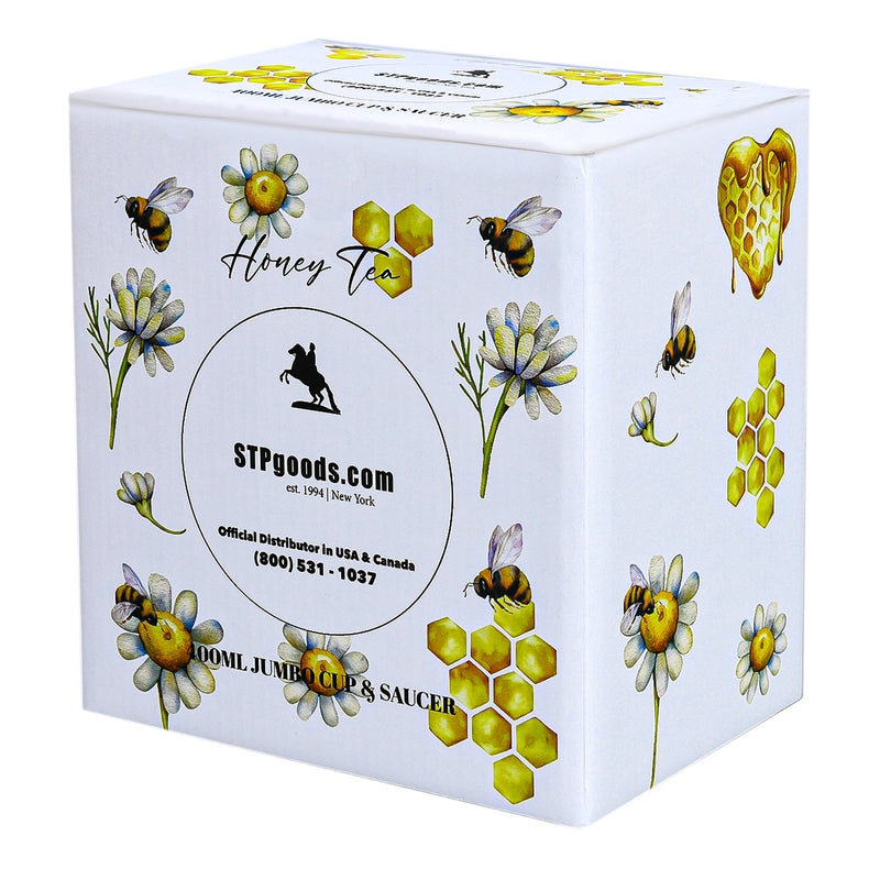 Tea With Honey Tea Cup W/ Saucer 400Ml-Tea Cup/Saucer-STP-Capacity 15.2 fl oz (450 ml) Diameter Saucer - 6.85" (17.4 cm)-Urbanheer