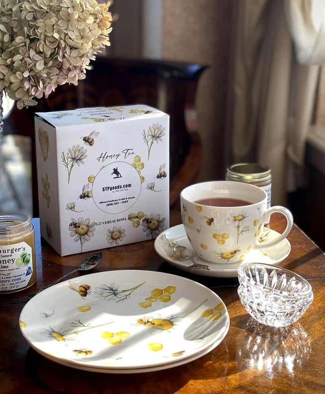 Tea With Honey Tea Cup W/ Saucer 400Ml-Tea Cup/Saucer-STP-Capacity 15.2 fl oz (450 ml) Diameter Saucer - 6.85" (17.4 cm)-Urbanheer
