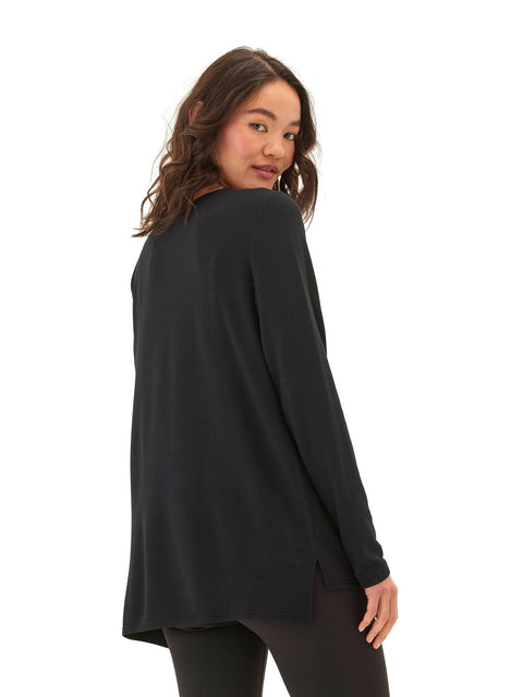 Teagan Feather Fleece Step-Hem Tunic