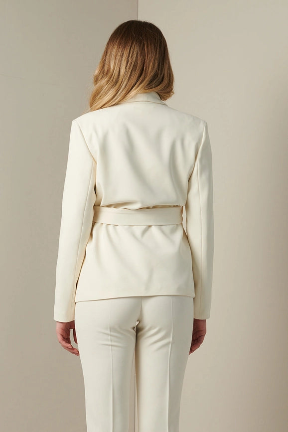 Technical flannel blazer-Blazer-Valentina Rio-38-VIRGIN-Urbanheer