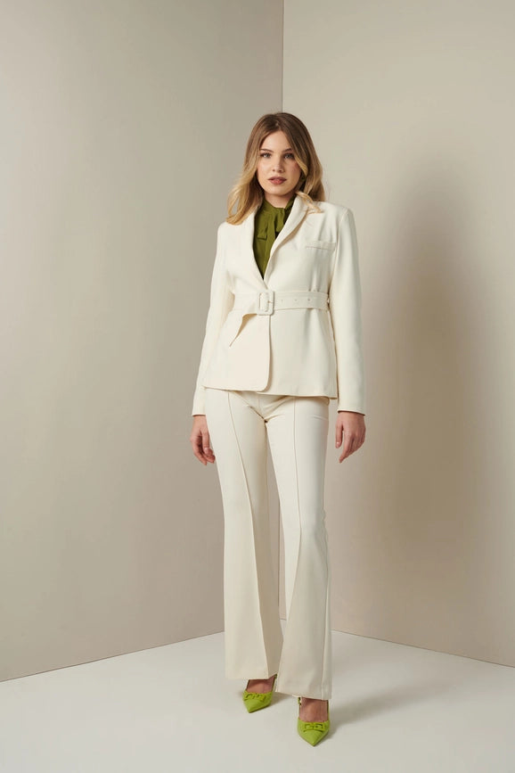 Technical flannel blazer-Blazer-Valentina Rio-38-VIRGIN-Urbanheer