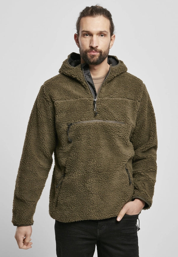 Teddy Fleece Worker Sweater-Sweater-Norvine-S-olive-Urbanheer