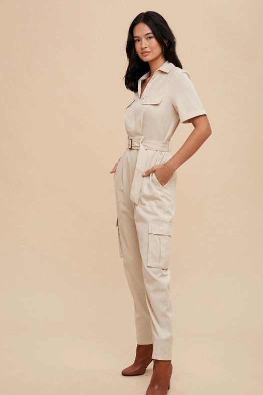 Tencel Blend Utility Jumpsuit BONE-Jumpsuit-In Loom-S-Urbanheer