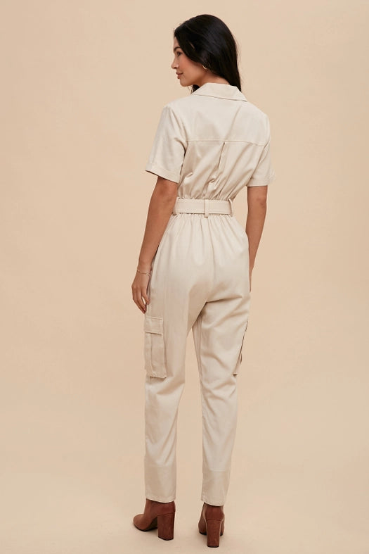 Tencel Blend Utility Jumpsuit BONE-Jumpsuit-In Loom-S-Urbanheer