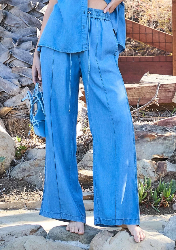 Tencel Relaxed Pants-Pants-Vibrant M.i.U-S-Medium Stone-Urbanheer