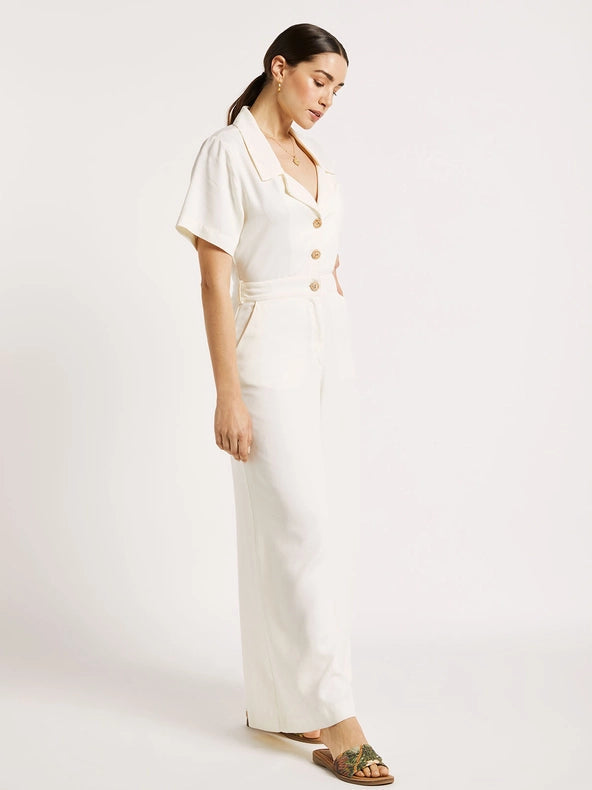 Tencel Wide-Leg Jumpsuit-Jumpsuit-Greenkiss-S-Cream-Urbanheer