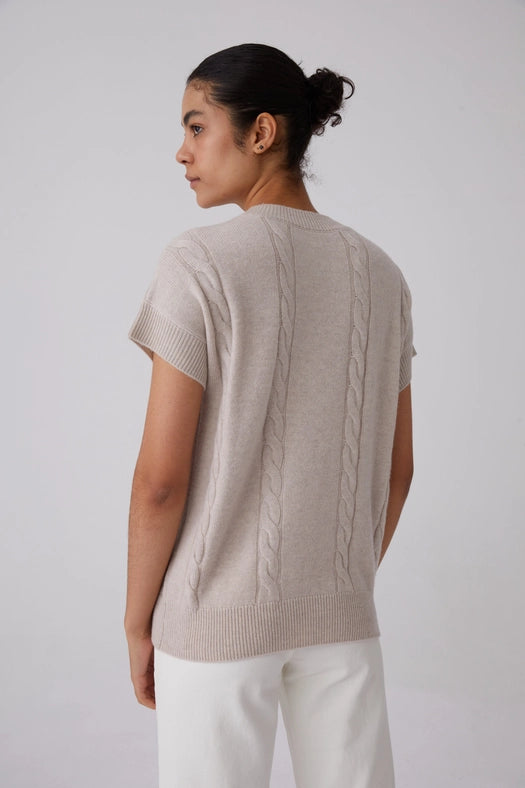 Tennis Short-Sleeve Sweater-Sweater-Pissenlit-S-Oatmeal-Urbanheer