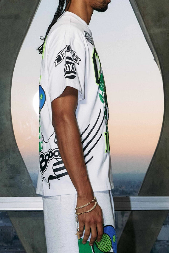 Tennis Tee White-Tee-First Row-S-White-Urbanheer